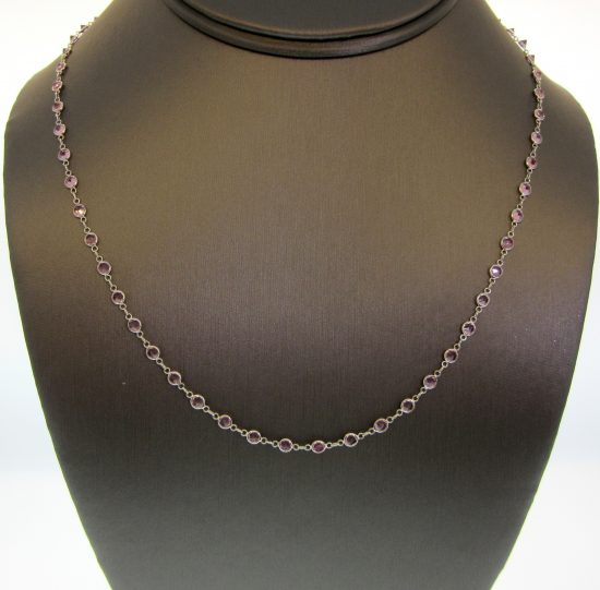 Pink Sapphires by the Yard Necklace