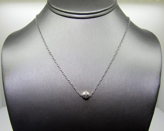 Diamond Satin Station Necklace 