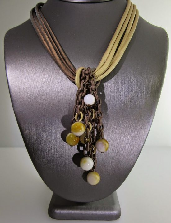 Fabric Multi Chain Necklace