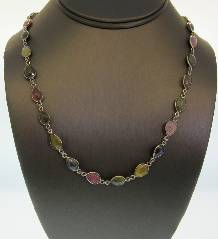 Large Mixed Sapphire by the Yard Necklace