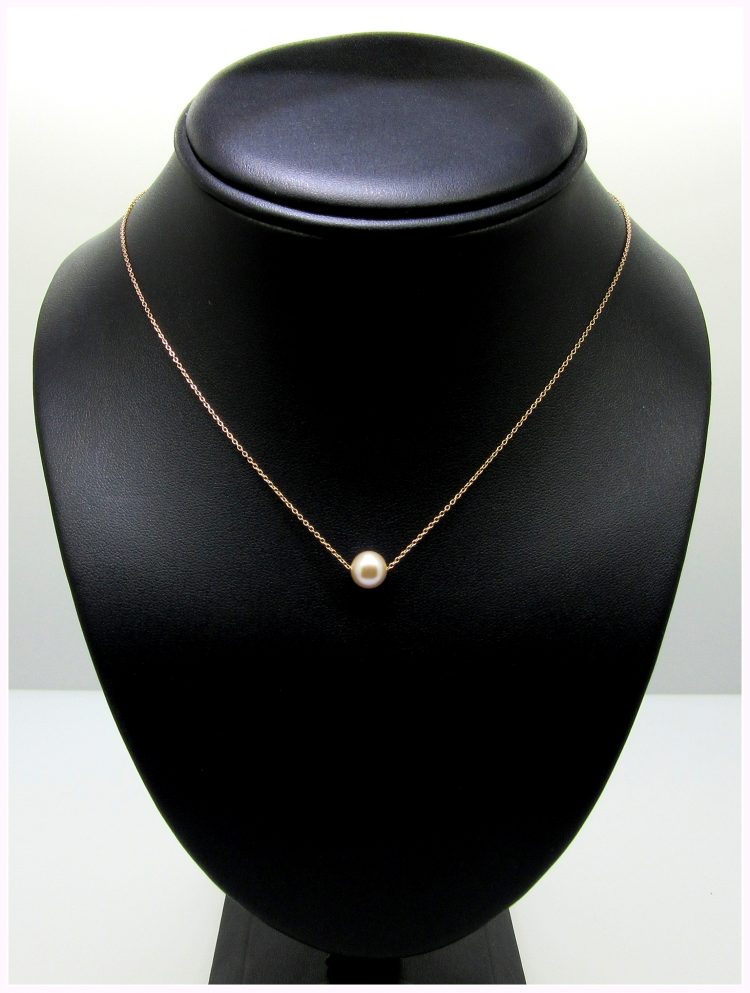 Single Pink Pearl Necklace