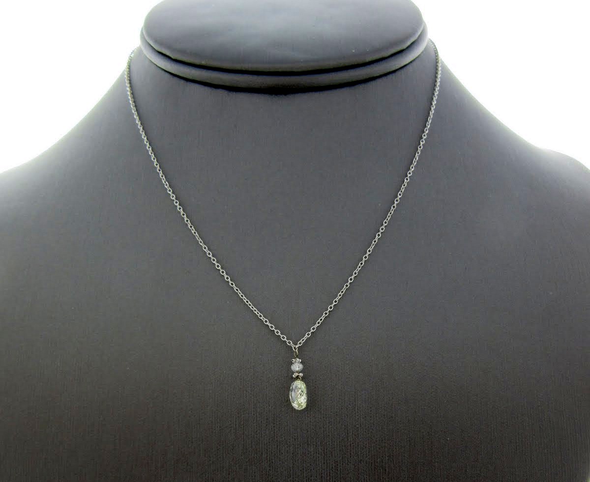 Five Solitaire Diamond Dangling Tennis Necklace – Alev Jewelry