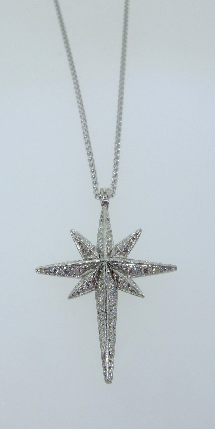 Fancy Diamond Cross Pendant