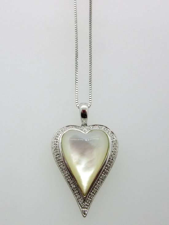 Mother of Pearl Heart Pendant 