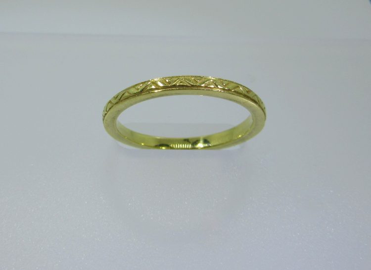 Engraved Gold Band