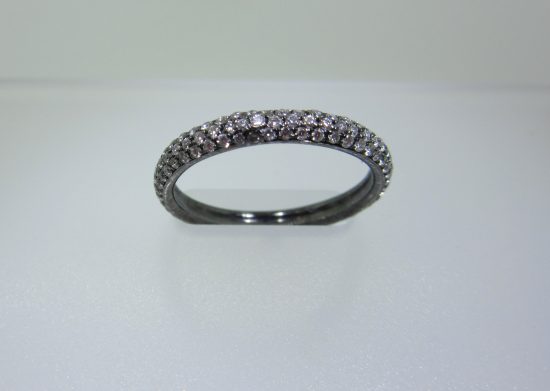 Triple Row Diamond Eternity Band 