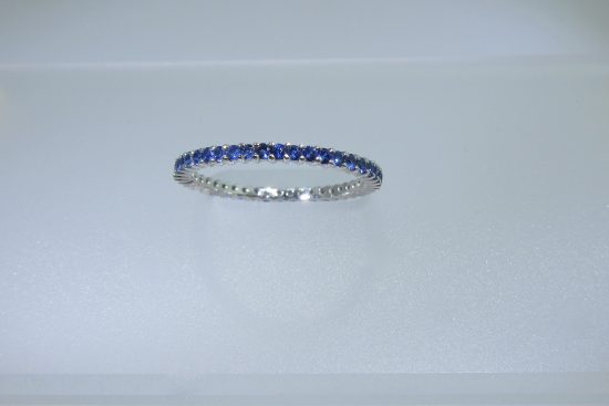 Blue Sapphire Eternity Band