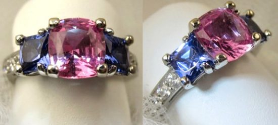 Platinum Pink Sapphire Ring