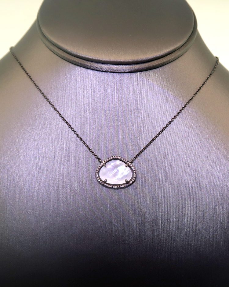 Mother of Pearl Mini Guitar Pick Pendant
