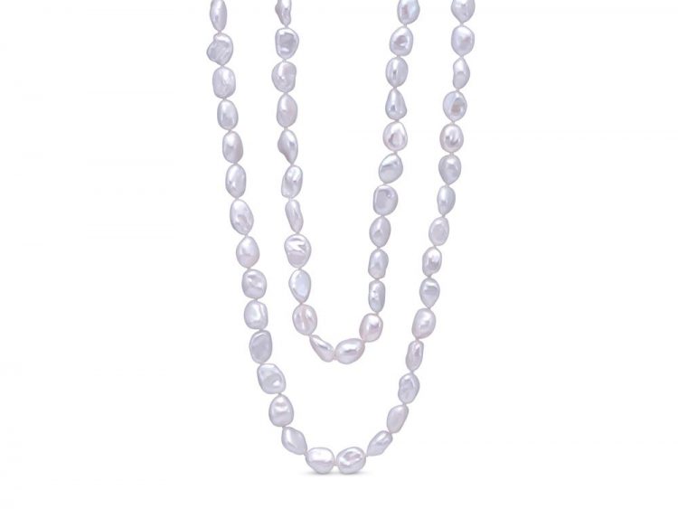 MASTOLONI - 8-9MM White Keshi Freshwater Pearl Strand 54 Inches