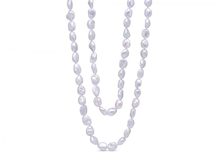 MASTOLONI - 8-9MM White Keshi Freshwater Pearl Strand 54 Inches